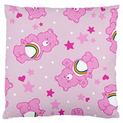 Cheer Bear Pink, Care, Care Bears, Cartoon Large Cushion Case (two Sides) by kyorashop23