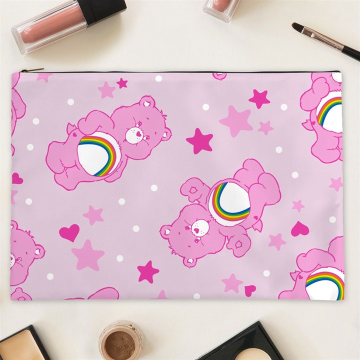 Cheer Bear Pink, Care, Care Bears, Cartoon Cosmetic Bag (XXL)