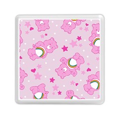 Cheer Bear Pink, Care, Care Bears, Cartoon Memory Card Reader (square) by kyorashop23