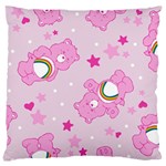 Cheer Bear Pink, Care, Care Bears, Cartoon Large Cushion Case (One Side) Front