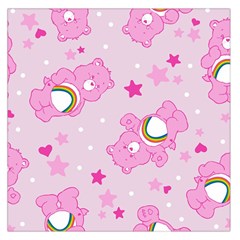 Cheer Bear Pink, Care, Care Bears, Cartoon Square Satin Scarf (36  X 36 ) by kyorashop23