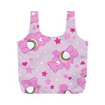 Cheer Bear Pink, Care, Care Bears, Cartoon Full Print Recycle Bag (M) Back