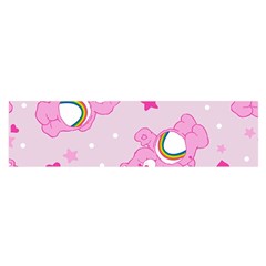 Cheer Bear Pink, Care, Care Bears, Cartoon Oblong Satin Scarf (16  X 60 ) by kyorashop23