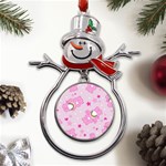 Cheer Bear Pink, Care, Care Bears, Cartoon Metal Snowman Ornament Front