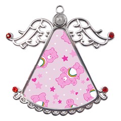 Cheer Bear Pink, Care, Care Bears, Cartoon Metal Angel With Crystal Ornament by kyorashop23