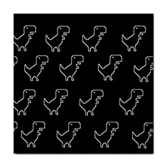 Cute Black, Dinosaur Tile Coaster by kyorashop23