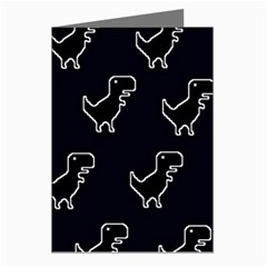 Cute Black, Dinosaur Greeting Cards (pkg Of 8)