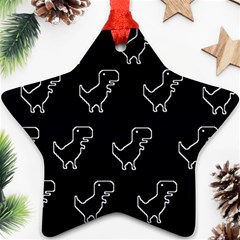 Cute Black, Dinosaur Star Ornament (two Sides) by kyorashop23