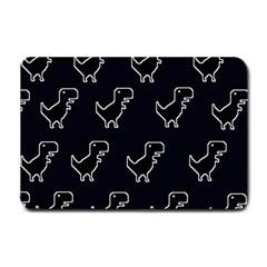 Cute Black, Dinosaur Small Doormat by kyorashop23