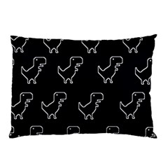 Cute Black, Dinosaur Pillow Case by kyorashop23