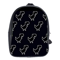 Cute Black, Dinosaur School Bag (large) by kyorashop23