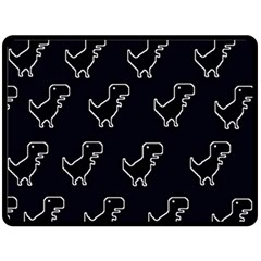 Cute Black, Dinosaur Fleece Blanket (large) by kyorashop23