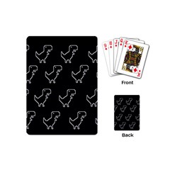 Cute Black, Dinosaur Playing Cards Single Design (mini)