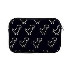 Cute Black, Dinosaur Apple Ipad Mini Zipper Cases by kyorashop23