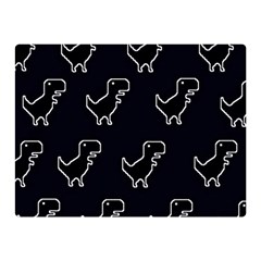 Cute Black, Dinosaur Two Sides Premium Plush Fleece Blanket (mini) by kyorashop23