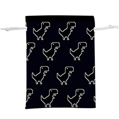 Cute Black, Dinosaur Lightweight Drawstring Pouch (xl) by kyorashop23