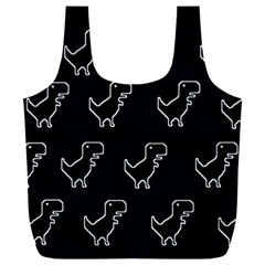 Cute Black, Dinosaur Full Print Recycle Bag (xxl) by kyorashop23