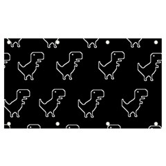 Cute Black, Dinosaur Banner And Sign 7  X 4  by kyorashop23