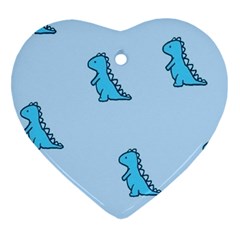 Dinosaur , Cute, Pastel, Heart Ornament (two Sides)