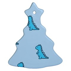 Dinosaur , Cute, Pastel, Christmas Tree Ornament (two Sides)