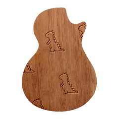 Dinosaur , Cute, Pastel, Guitar Shape Wood Guitar Pick Holder Case And Picks Set by kyorashop23