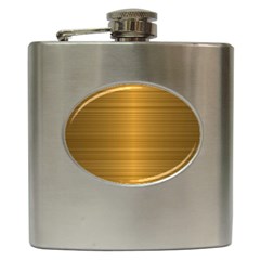 Gold, Desenho, Golden, Metal, Shiny, Hip Flask (6 Oz) by kyorashop23