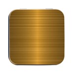 Gold, Desenho, Golden, Metal, Shiny, Square Metal Box (Black) Front