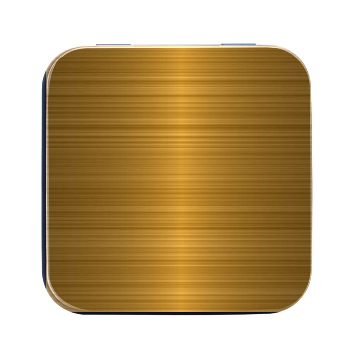 Gold, Desenho, Golden, Metal, Shiny, Square Metal Box (Black)