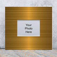 Gold, Desenho, Golden, Metal, Shiny, White Wall Photo Frame 5  X 7  by kyorashop23