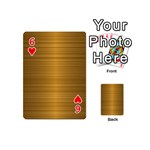 Gold, Desenho, Golden, Metal, Shiny, Playing Cards 54 Designs (Mini) Front - Heart6