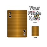 Gold, Desenho, Golden, Metal, Shiny, Playing Cards 54 Designs (Mini) Front - Spade9