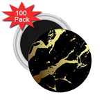 Marble Black, Kiss, Gold, Pretty 2.25  Magnets (100 pack)  Front