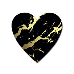 Marble Black, Kiss, Gold, Pretty Heart Magnet by kyorashop23