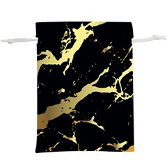 Marble Black, Kiss, Gold, Pretty Lightweight Drawstring Pouch (xl) by kyorashop23