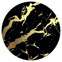 Marble Black, Kiss, Gold, Pretty Uv Print Acrylic Ornament Round by kyorashop23