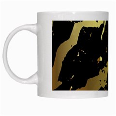 Marble Black, Kiss, Gold, Pretty White Mug by kyorashop23