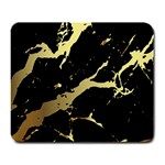 Marble Black, Kiss, Gold, Pretty Large Mousepad Front