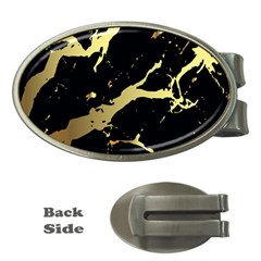 Marble Black, Kiss, Gold, Pretty Money Clips (oval)  by kyorashop23