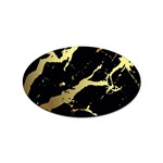 Marble Black, Kiss, Gold, Pretty Sticker (Oval) Front