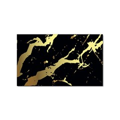 Marble Black, Kiss, Gold, Pretty Sticker (rectangular) by kyorashop23