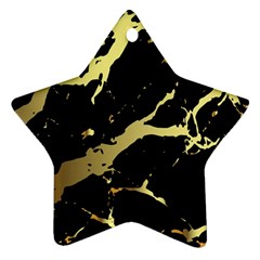 Marble Black, Kiss, Gold, Pretty Star Ornament (two Sides)