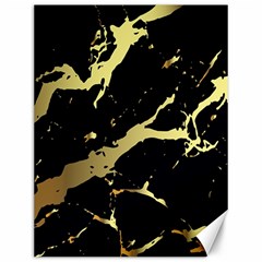 Marble Black, Kiss, Gold, Pretty Canvas 12  X 16  by kyorashop23