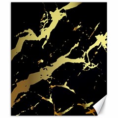 Marble Black, Kiss, Gold, Pretty Canvas 20  X 24 