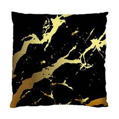 Marble Black, Kiss, Gold, Pretty Standard Cushion Case (two Sides) by kyorashop23