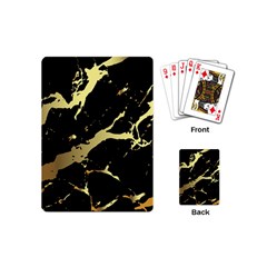 Marble Black, Kiss, Gold, Pretty Playing Cards Single Design (mini)