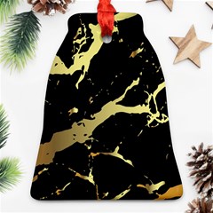 Marble Black, Kiss, Gold, Pretty Ornament (bell)