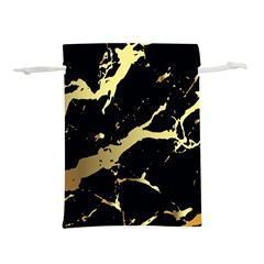 Marble Black, Kiss, Gold, Pretty Lightweight Drawstring Pouch (l) by kyorashop23