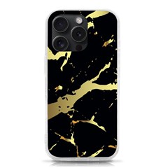 Marble Black, Kiss, Gold, Pretty Iphone 15 Pro Tpu Uv Print Case by kyorashop23