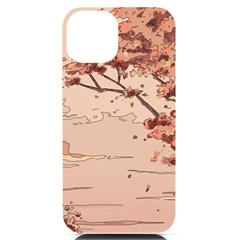 Pastel Nature , Art, Blue, Cute, Nature, Pink Iphone 14 Black Uv Print Case by kyorashop23