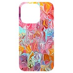 Marbling art iPhone 14 Pro Black UV Print Case Front